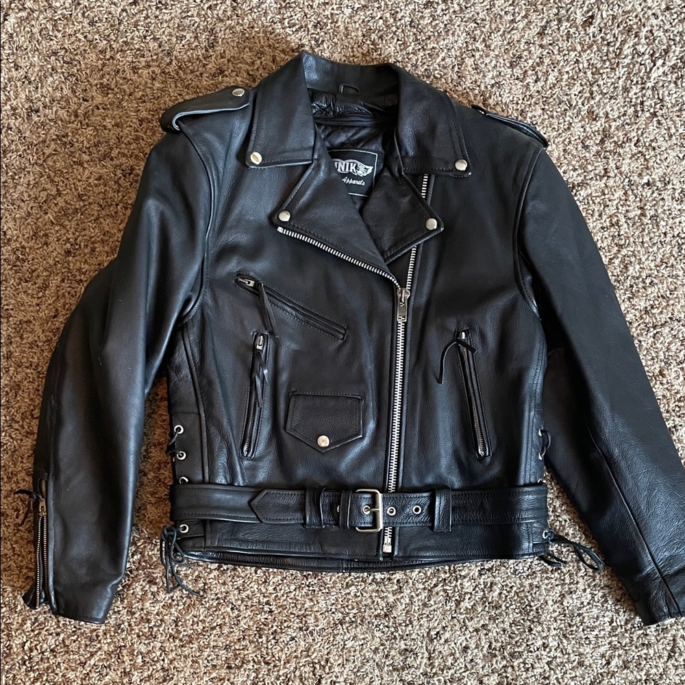 Unik Women’s Black Leather Jacket